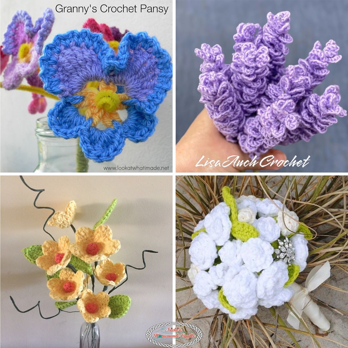 10 Free Beautiful Crochet Flower Bouquet Patterns Nicki s Homemade Crafts