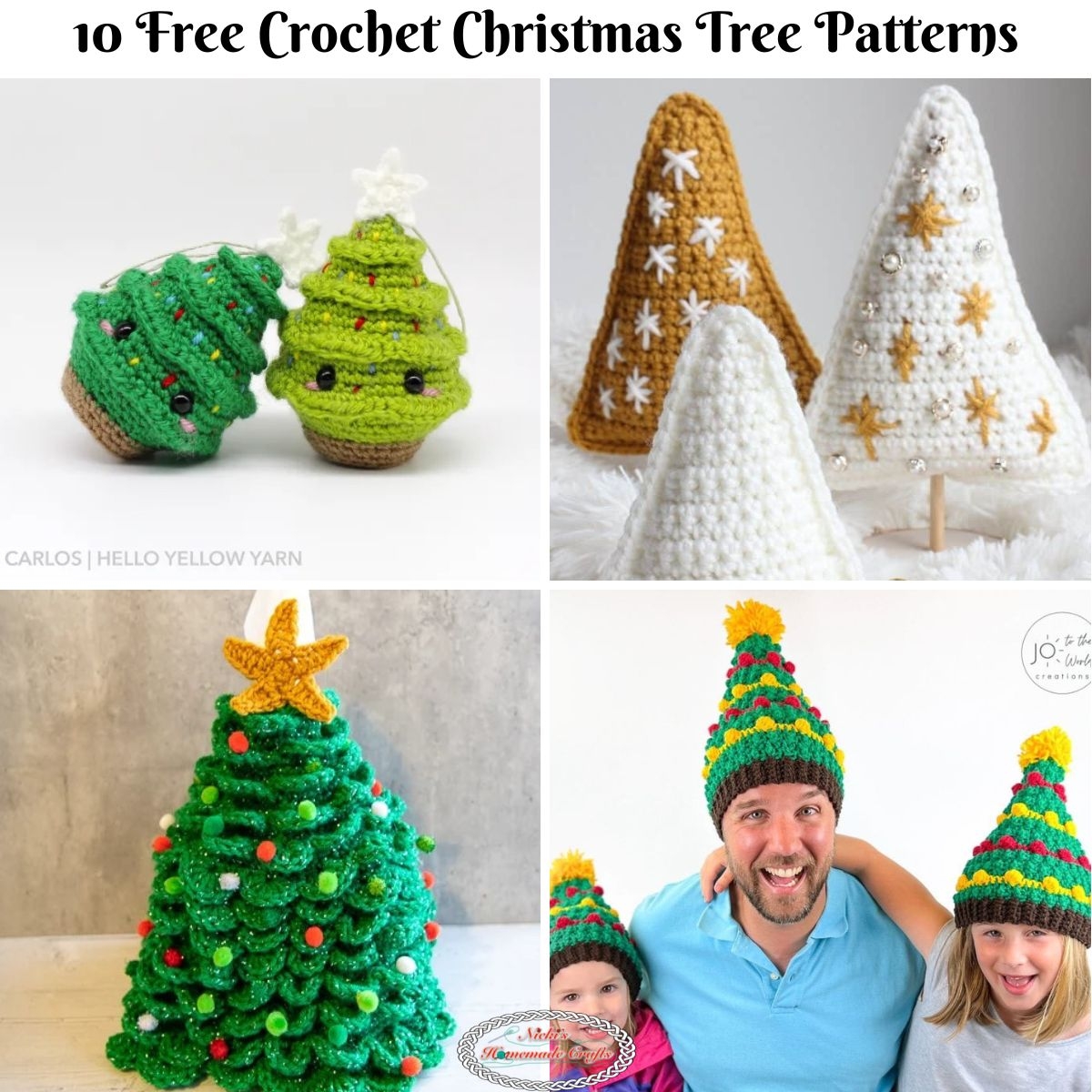 10 Free Crochet Christmas Tree Patterns As Holidays Decor Nicki s Homemade Crafts