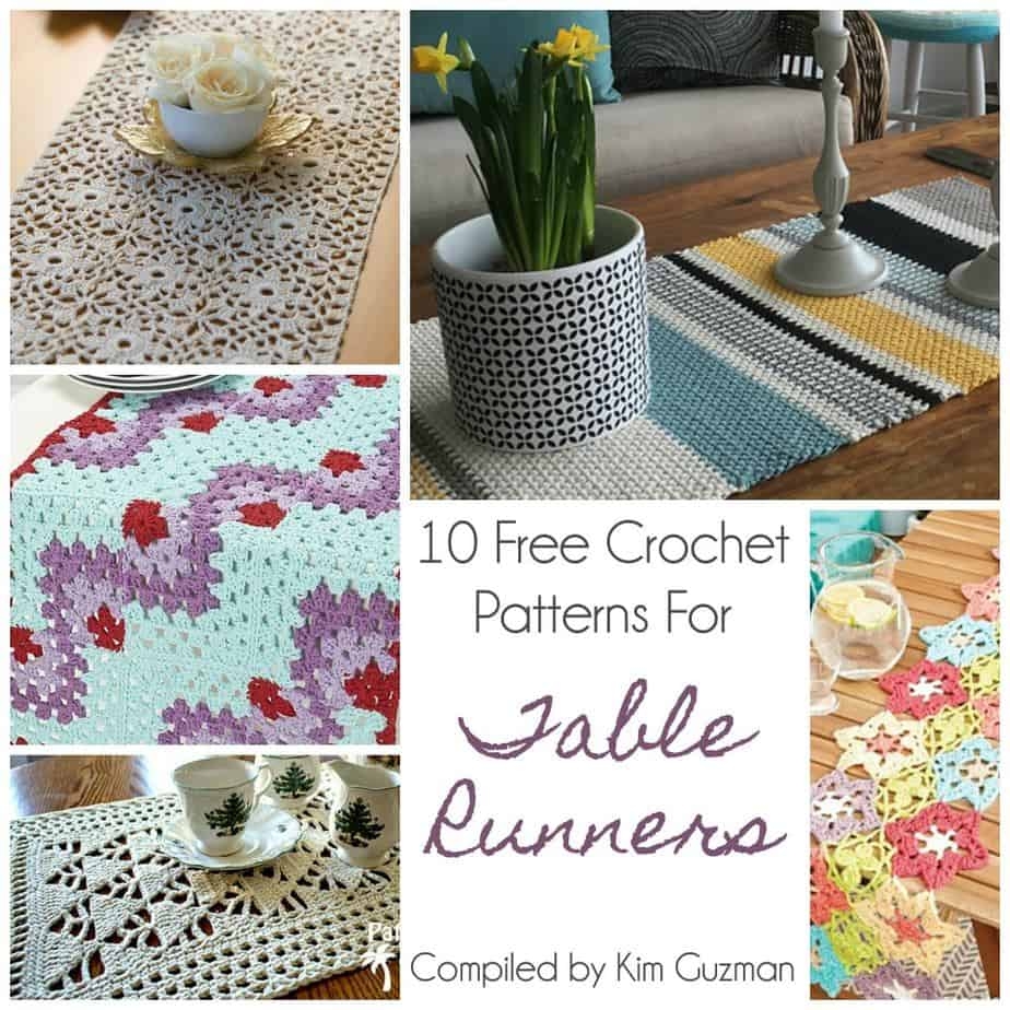 10 Free Crochet Patterns For Table Runners CrochetKim 