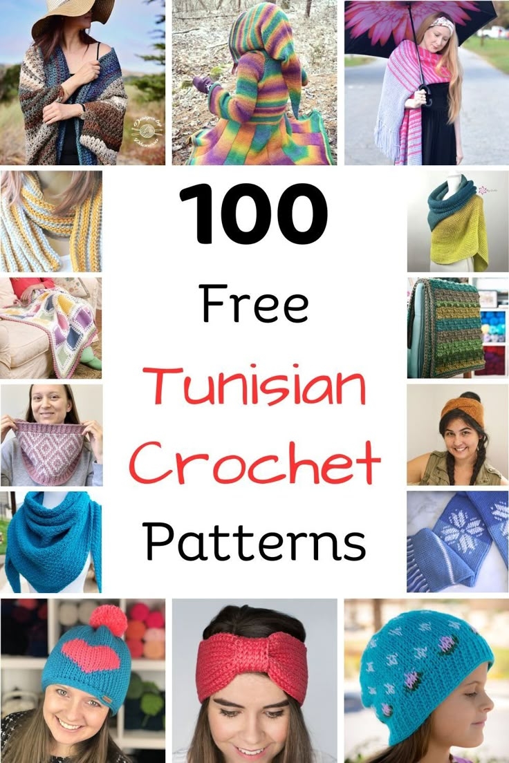100 Free Tunisian Crochet Patterns