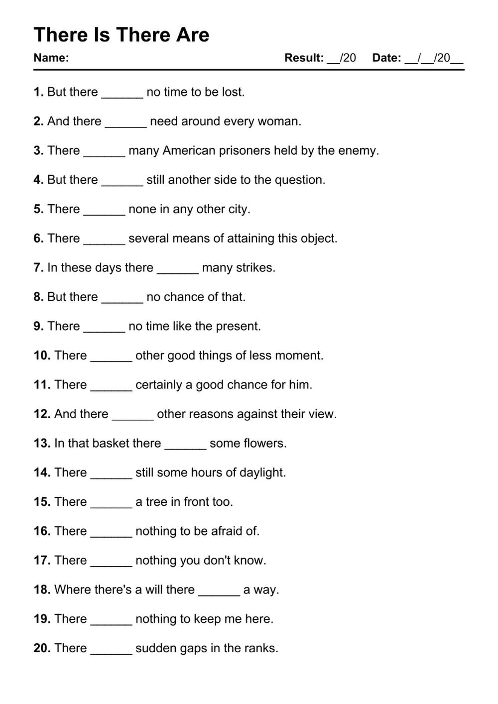 101 There Is There Are PDF Worksheets With Answers Grammarism 101 There Is There Are PDF Worksheets With Answers Grammarism
