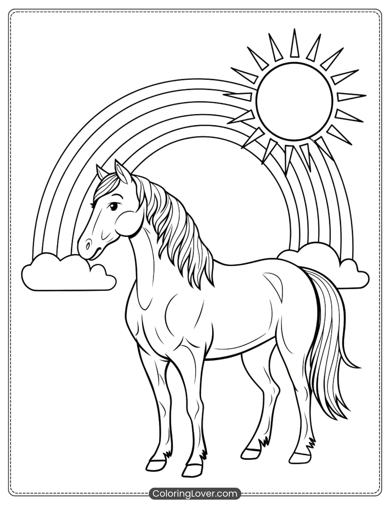 103 Horse Coloring Pages Free Printables For All Ages 
