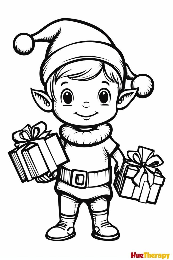 11 Free Printable Christmas Elf Coloring Pages For Kids