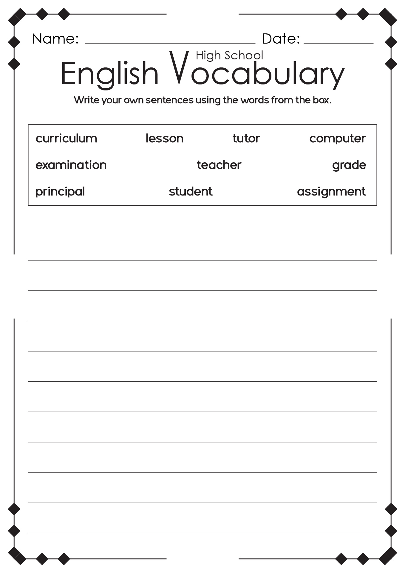 13 High School English Language Arts Worksheets Free PDF At Worksheets Library