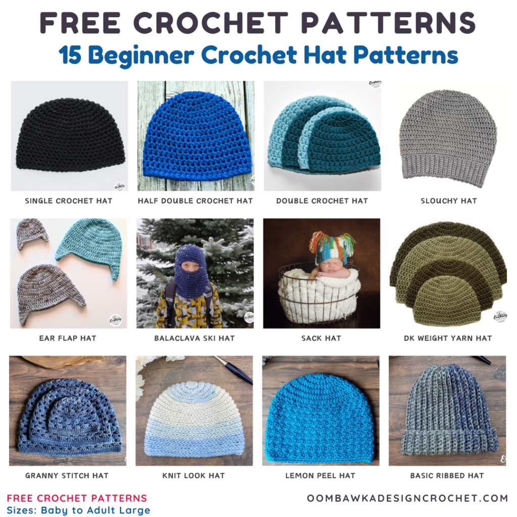 15 Easy Beginner Crochet Hat Patterns Free And Quick 15 Easy Beginner Crochet Hat Patterns Free And Quick