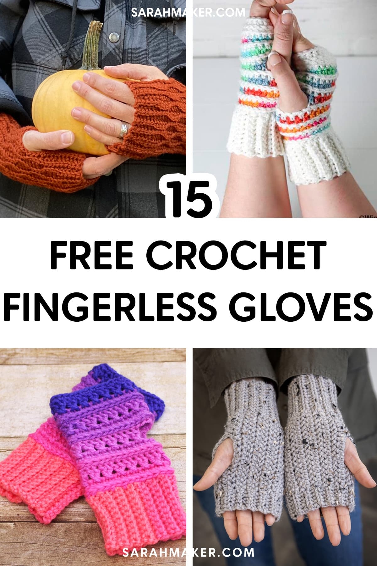 15 Free Crochet Fingerless Gloves Patterns Sarah Maker