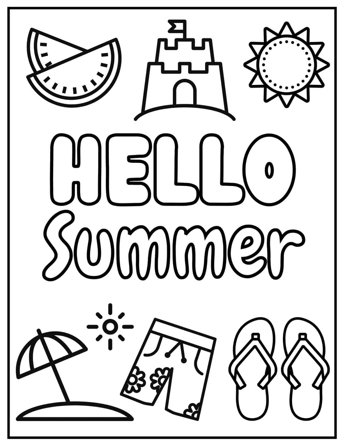 15 Free Summer Coloring Pages For Kids Prudent Penny Pincher Worksheets Library