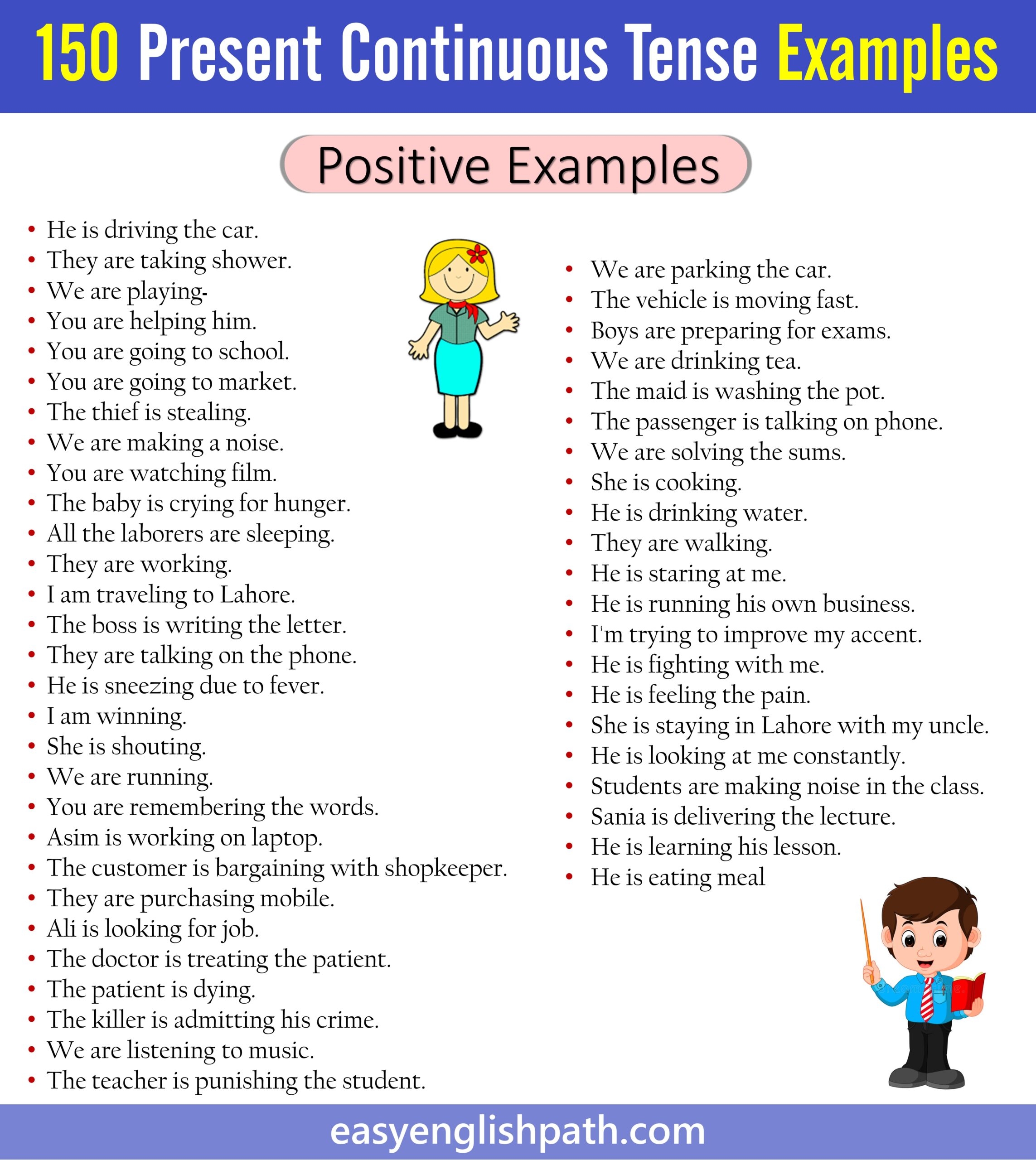 present continuous tense examples present continuous tense examples