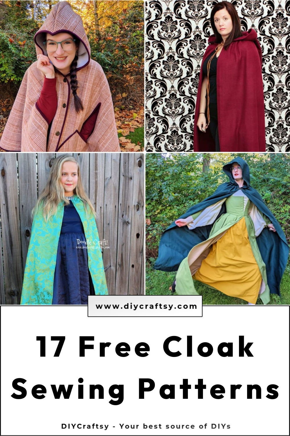 17 DIY Hooded Cloak Sewing Patterns FREE Pattern 17 DIY Hooded Cloak Sewing Patterns FREE Pattern