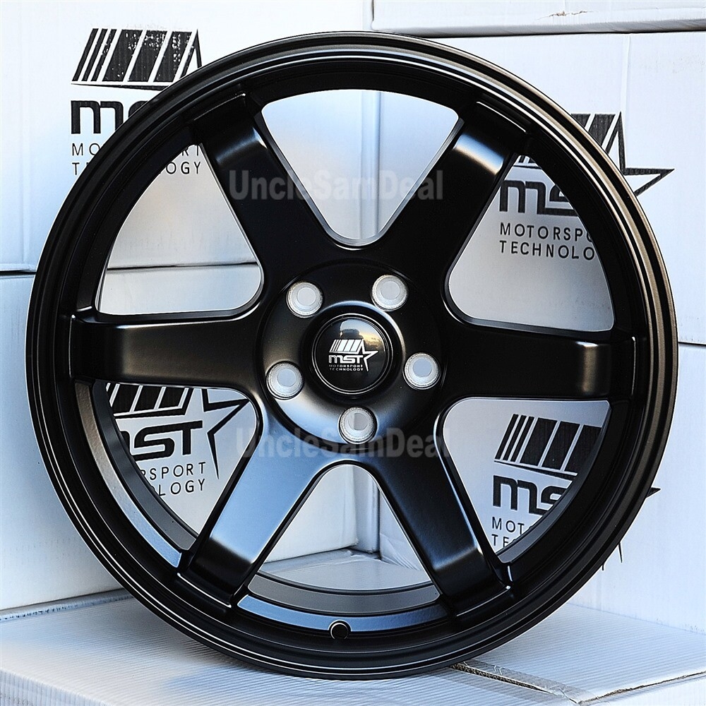 18 18x8 5 5x108 35 OFFSET MST MT01 MATTE BLACK 6 SPOKES SPORT WHEELS SET OF 4 EBay 18 18x8 5 5x108 35 OFFSET MST MT01 MATTE BLACK 6 SPOKES SPORT WHEELS SET OF 4 EBay