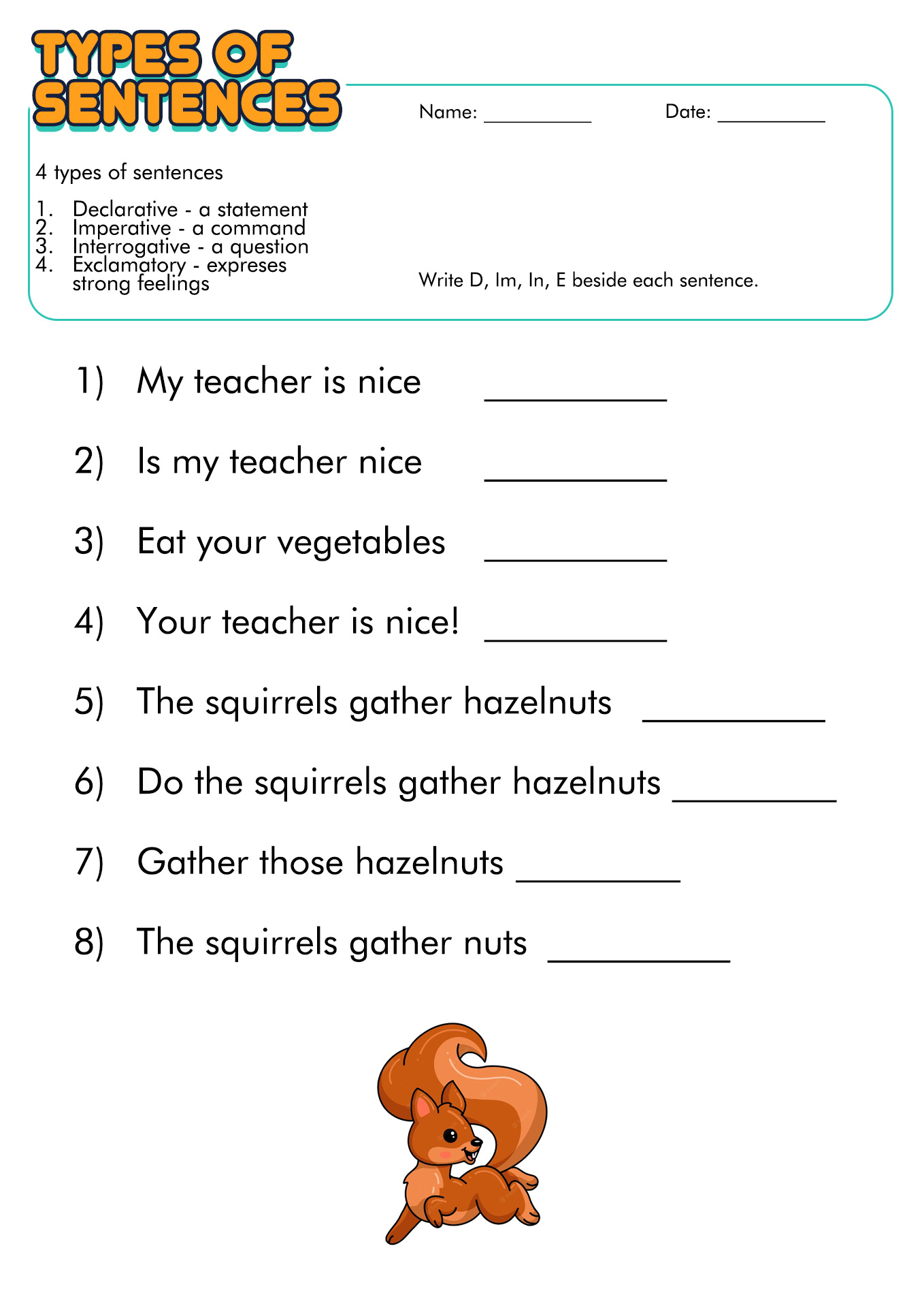 18 4 Types Of Sentences Worksheets Free PDF At Worksheeto 18 4 Types Of Sentences Worksheets Free PDF At Worksheeto