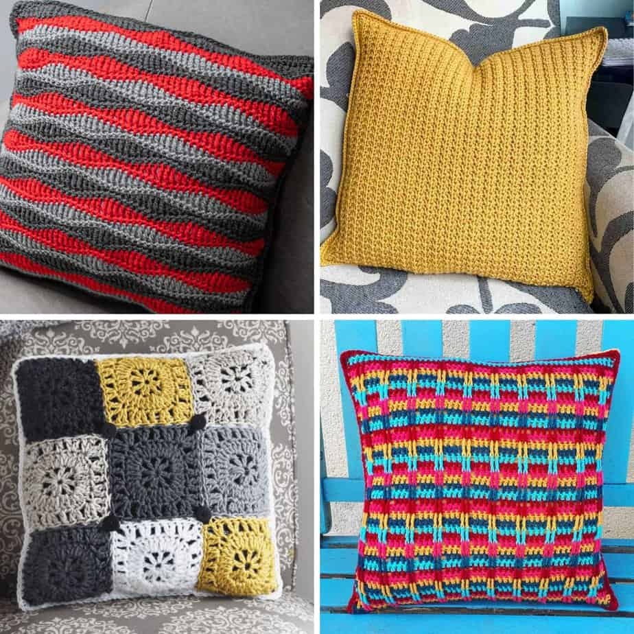 18 Colourful And Cozy Crochet Pillow Cover Patterns Free Annie Design Crochet