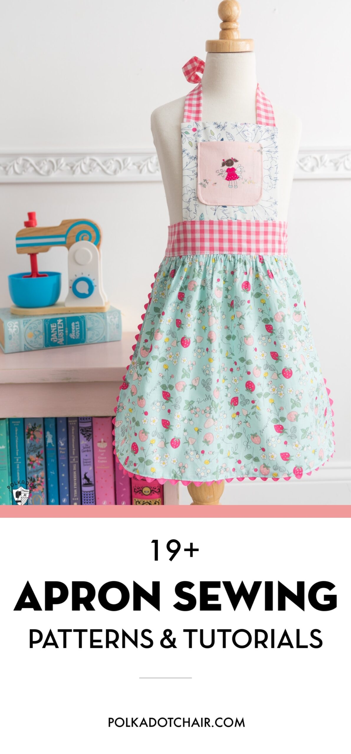 19 Adorable Apron Sewing Patterns For Kids Adults Polka Dot Chair