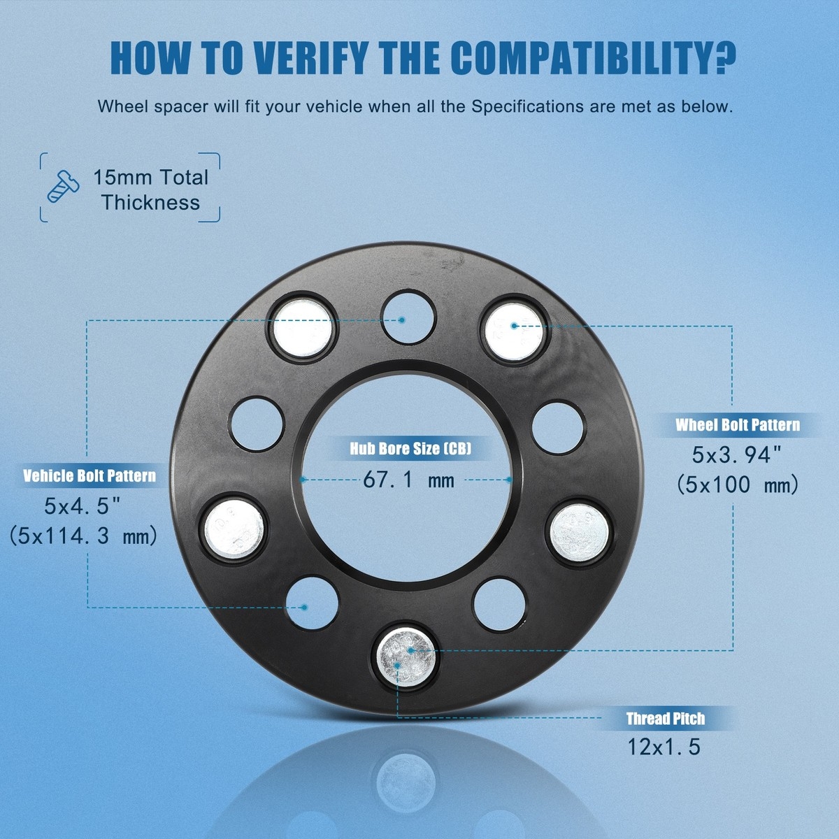 2 Pcs Wheel Adapters 15mm 5x100 To 5x114 3 For Toyota Corolla Prius 2004 2022 EBay 2 Pcs Wheel Adapters 15mm 5x100 To 5x114 3 For Toyota Corolla Prius 2004 2022 EBay