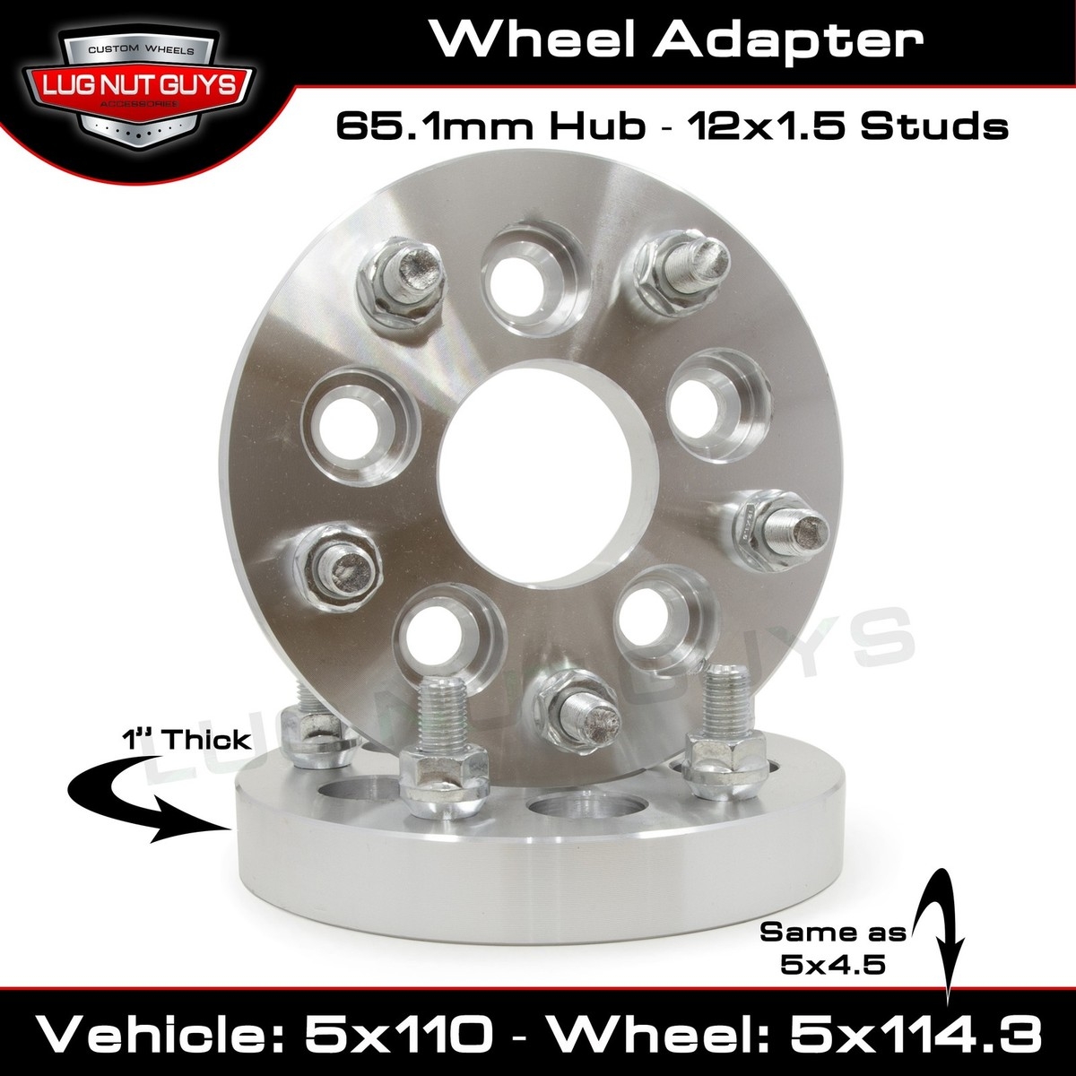 2 Wheel Adapters Converts 5x110 To 5x114 3 1 0 Thick 5x110 To 5x4 5 EBay de