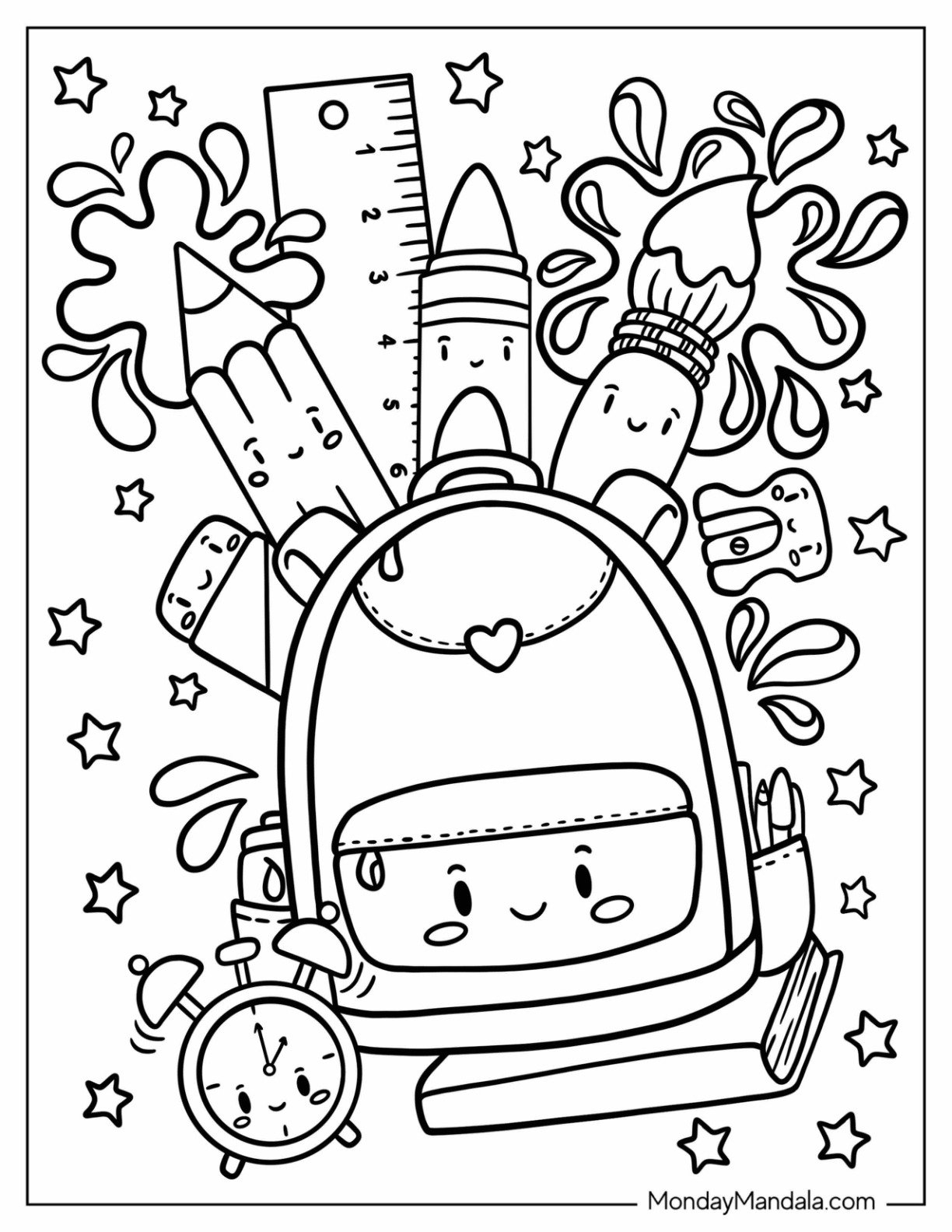 20 Back To School Coloring Pages Free Printables 