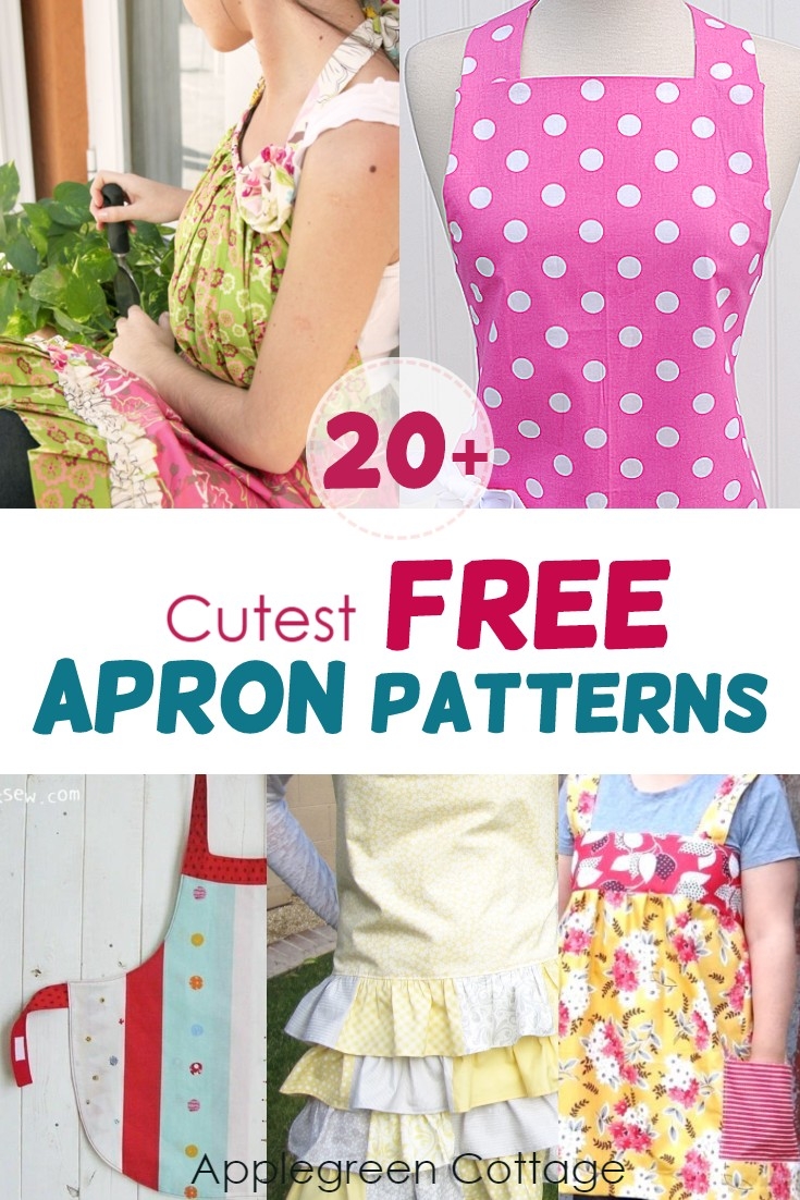 20 Free Apron Patterns To Sew Now AppleGreen Cottage