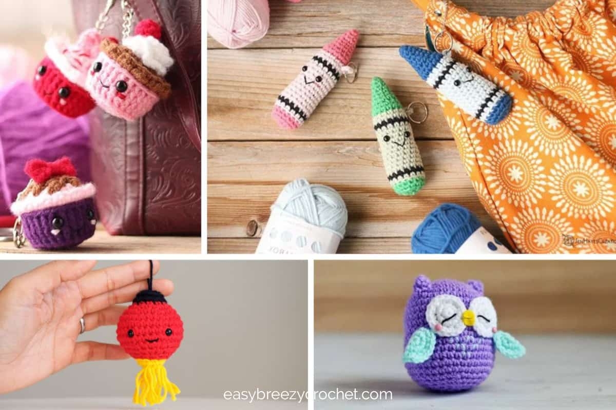 20 Free Crochet Keychain Patterns Easy Breezy Crochet