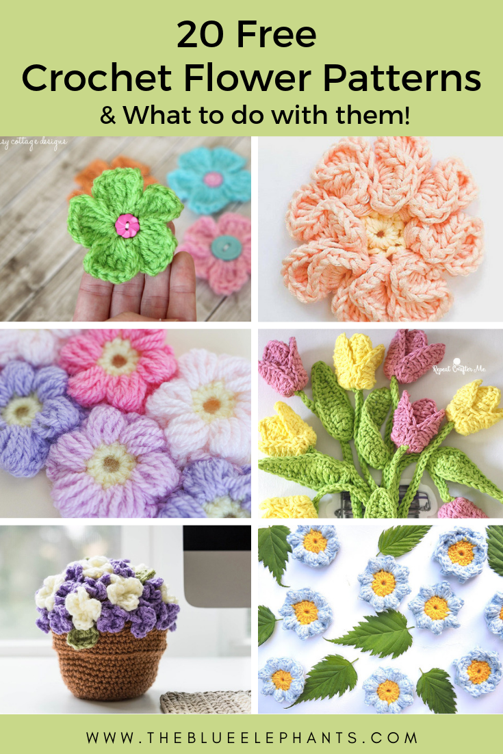 20 Free Patterns For Crochet Flowers What To Do With Them 20 Free Patterns For Crochet Flowers What To Do With Them