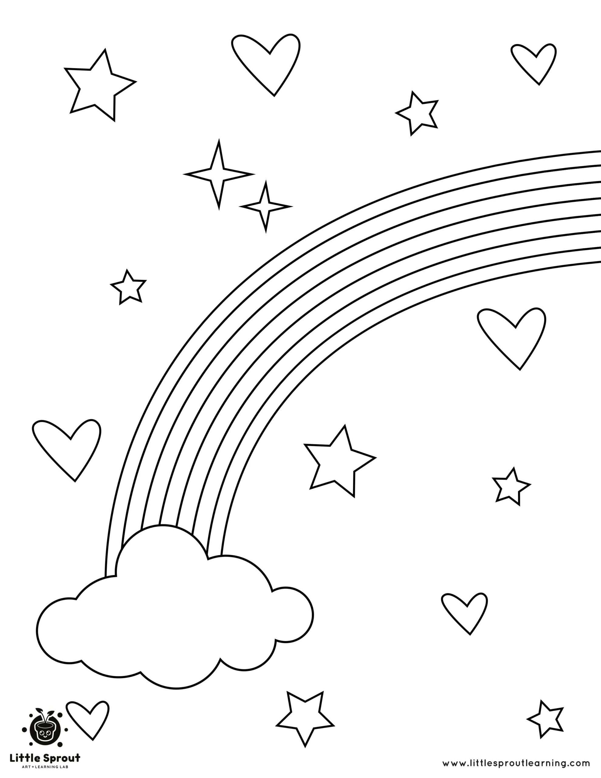 free rainbow coloring pages