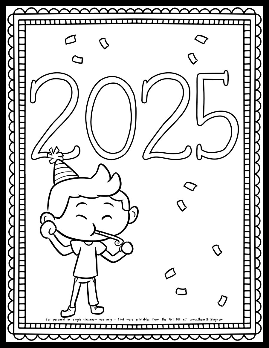new years coloring pages 2025 new years coloring pages 2025