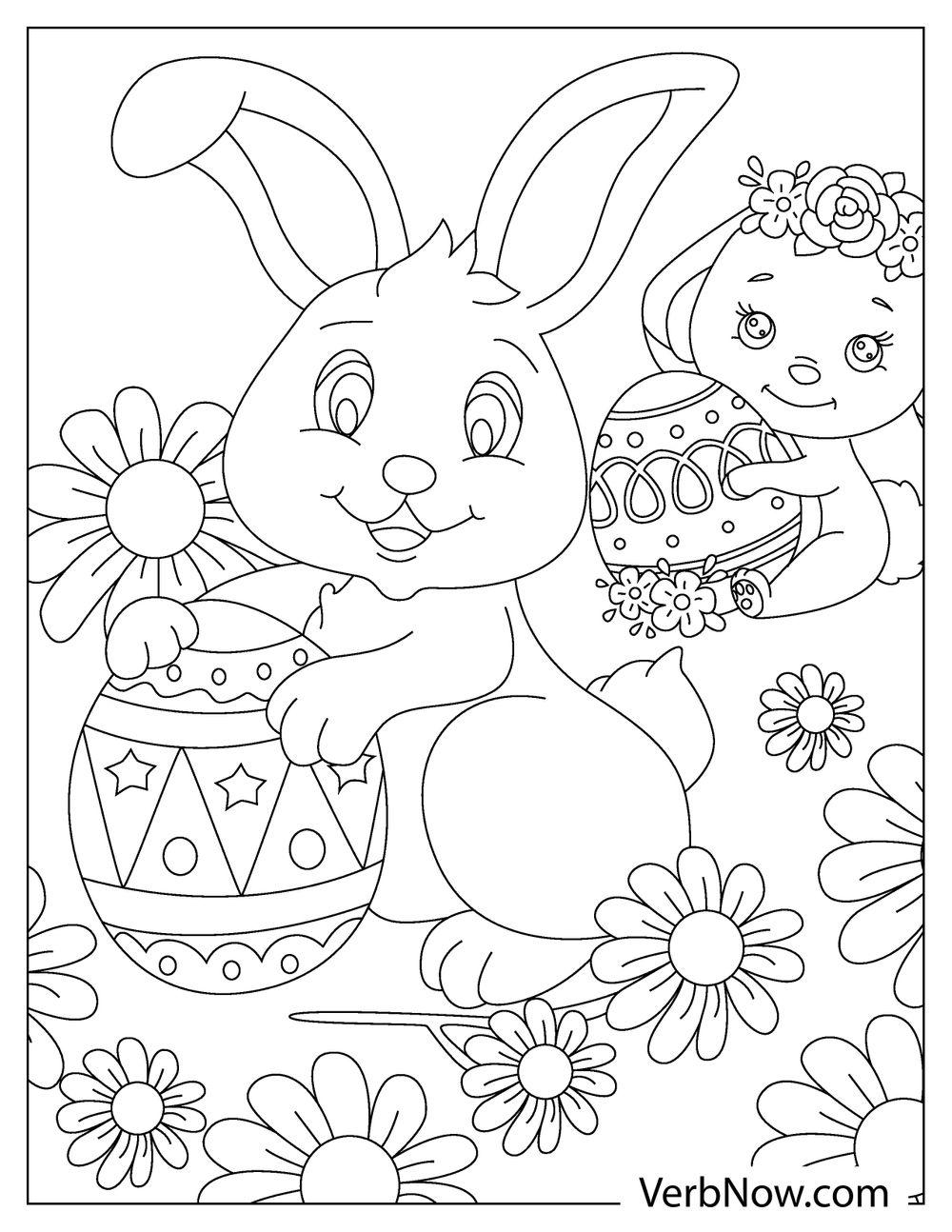colouring pages easter bunny