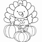 24 CUTE Turkey Coloring Pages Cassie Smallwood