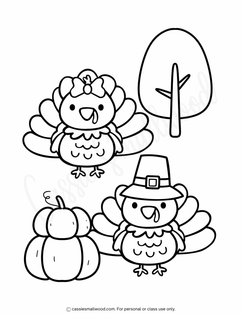 free printable turkey coloring pages