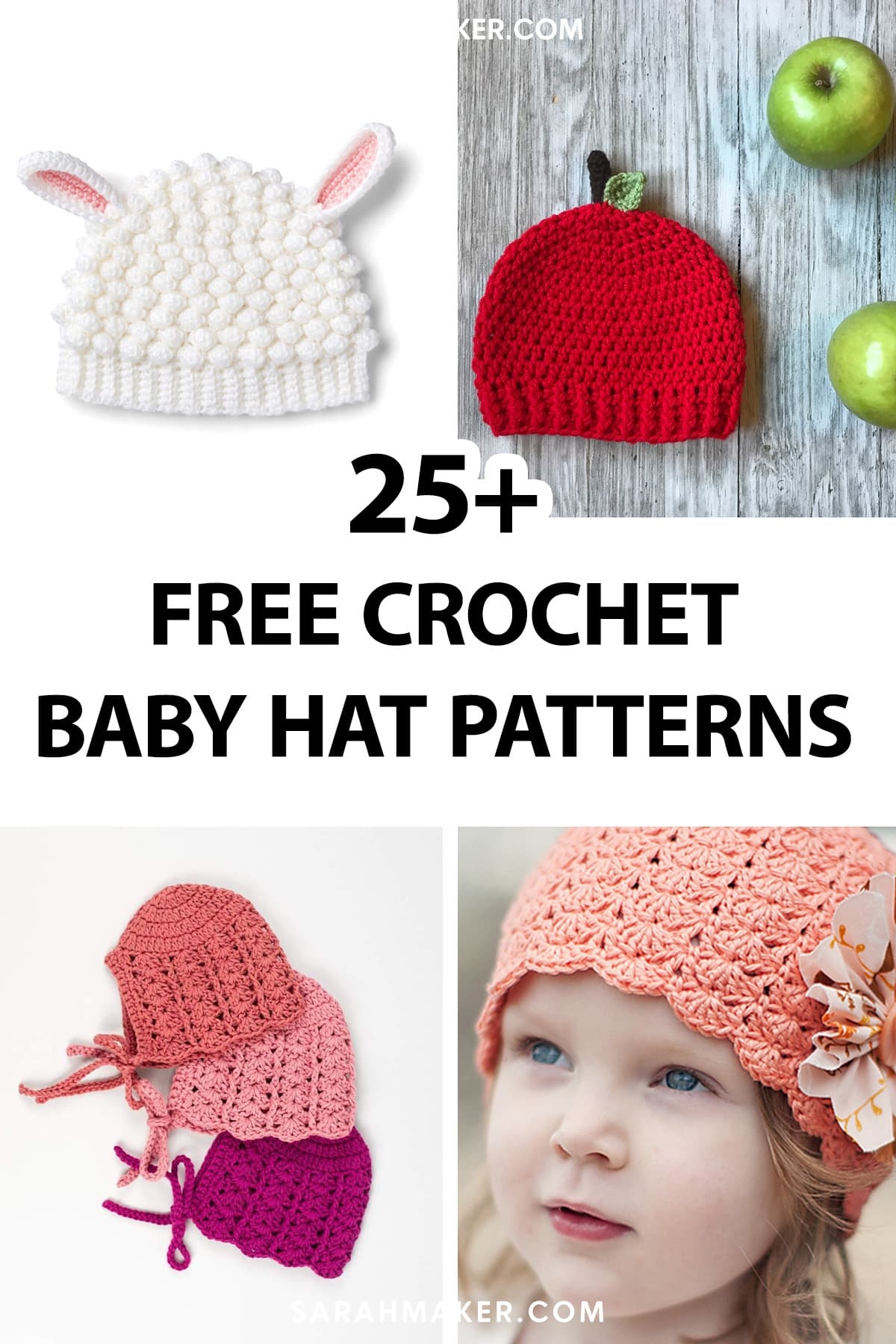25 Adorable And Free Crochet Baby Hat Patterns Sarah Maker