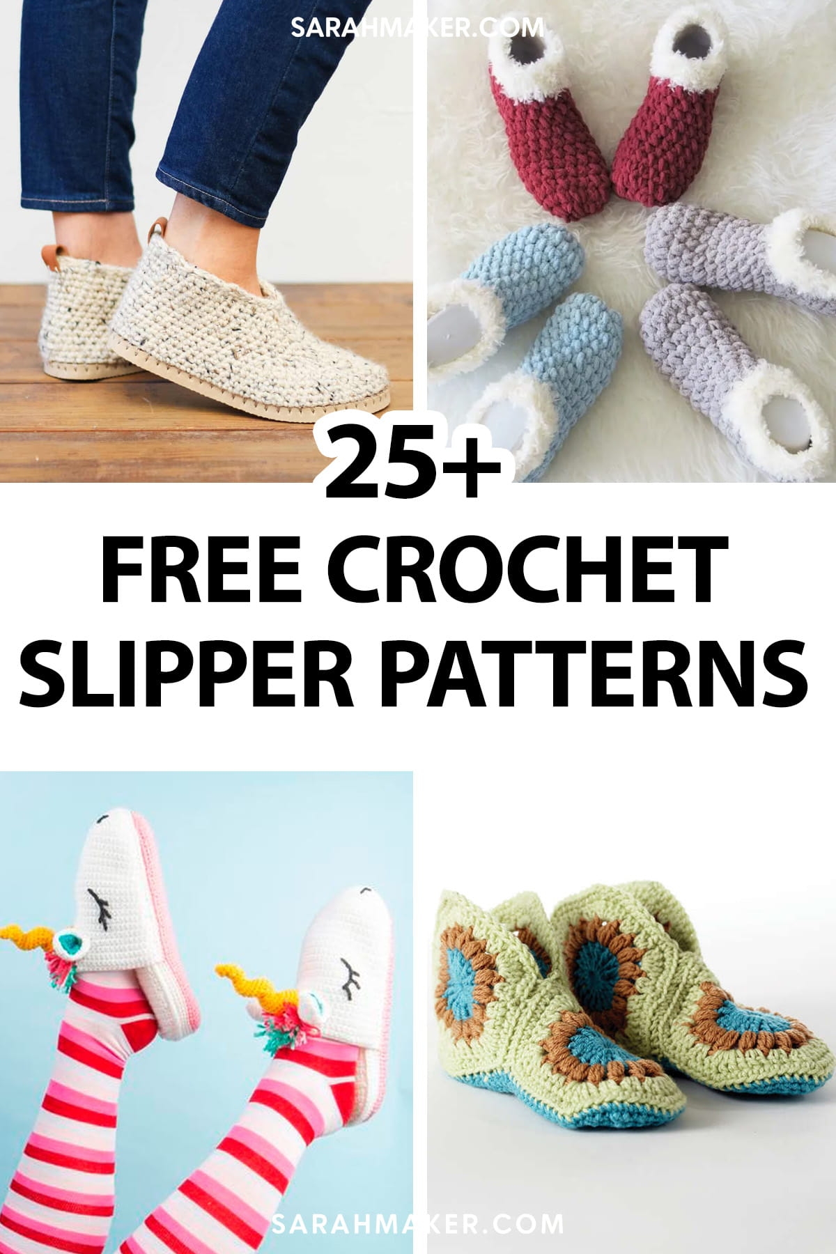 25 Cozy Crochet Slipper Patterns All Free Sarah Maker