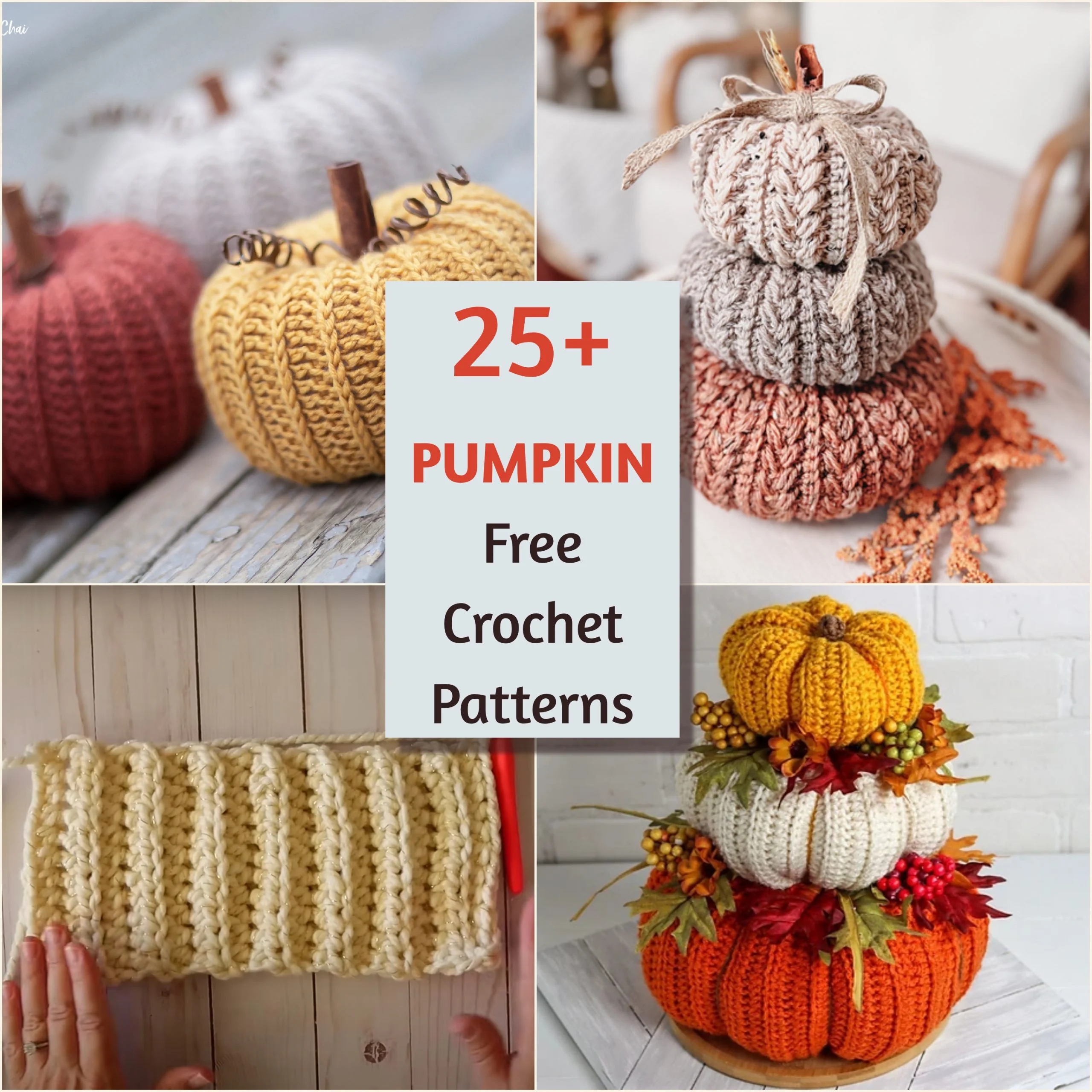 25 Free Crochet Pumpkin Patterns Cozy Knitted Look Fall Decors