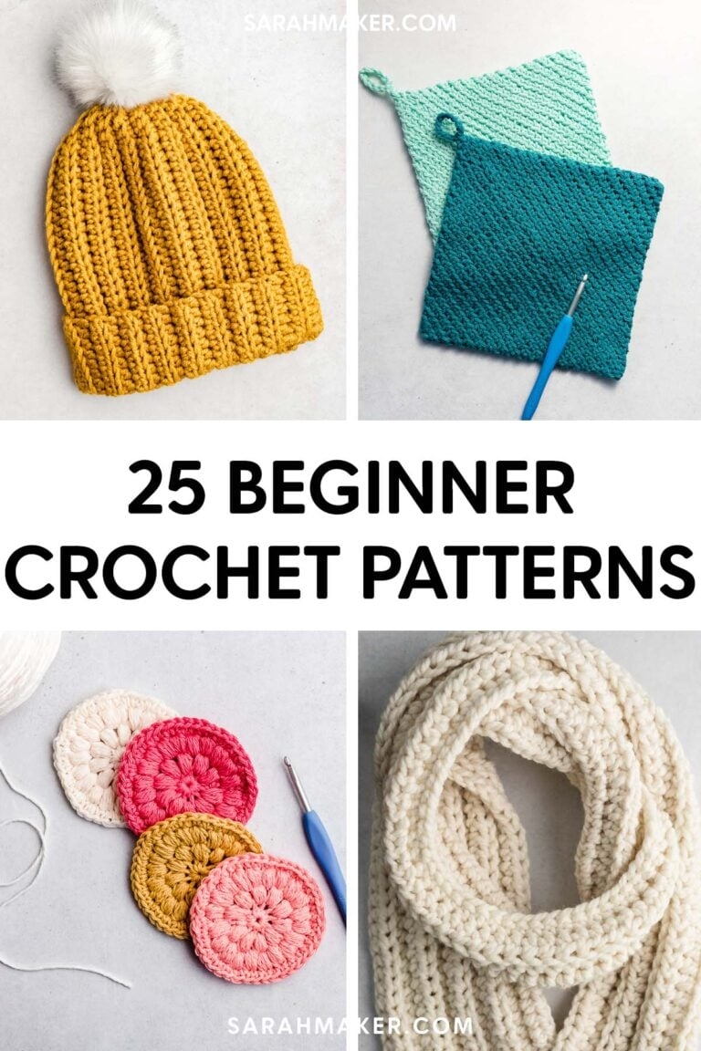 25 Free Easy Crochet Patterns For Beginners Sarah Maker