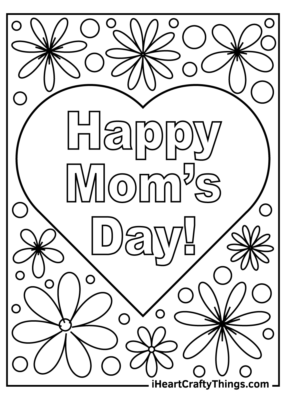 mothers day coloring page mothers day coloring page