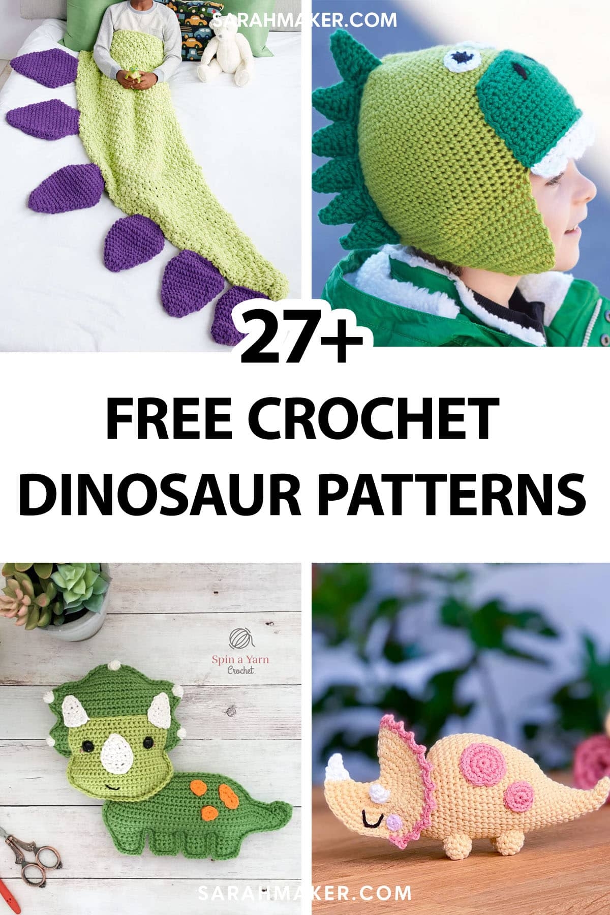 27 Free Crochet Dinosaur Patterns To Roar About Sarah Maker