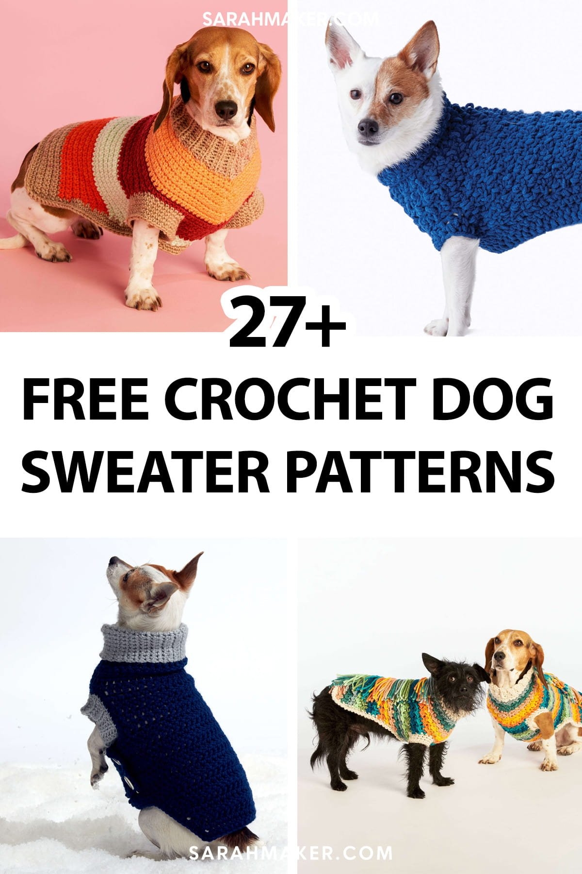 27 Free Crochet Dog Sweater Patterns Sarah Maker 27 Free Crochet Dog Sweater Patterns Sarah Maker