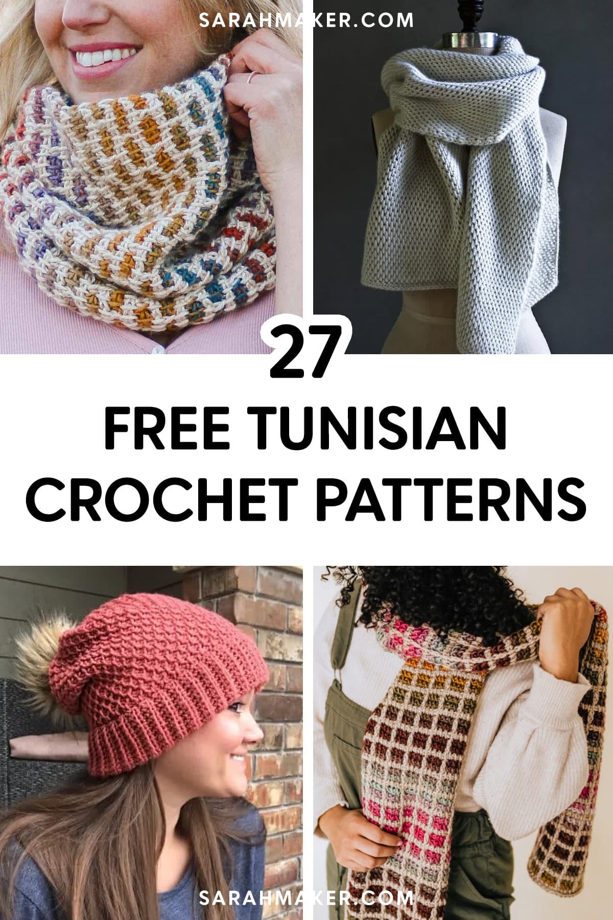27 Free Tunisian Crochet Patterns Beginner friendly Sarah Maker