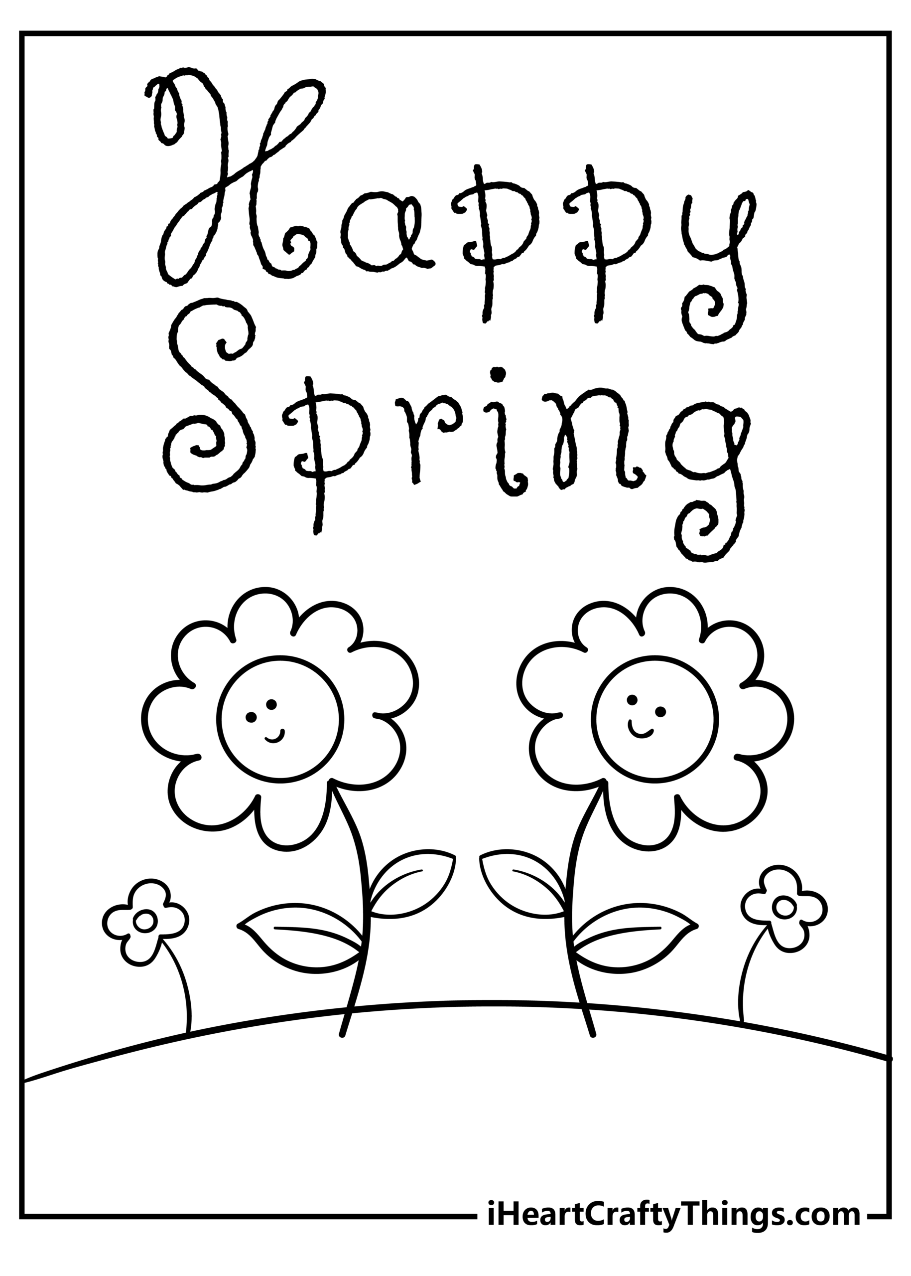 spring coloring pages printable pdf