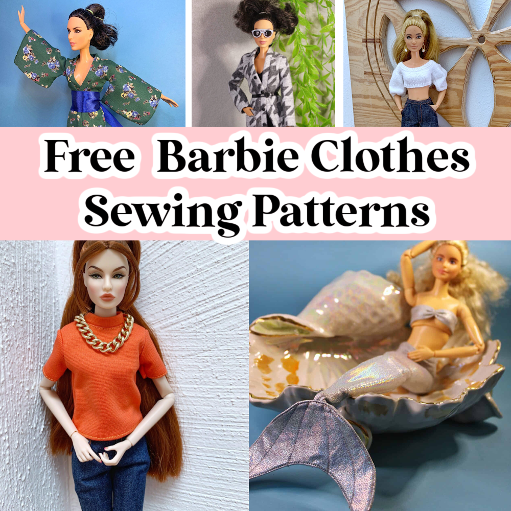 28 Free Sewing Patterns For Barbie Clothes Easy Things To Sew