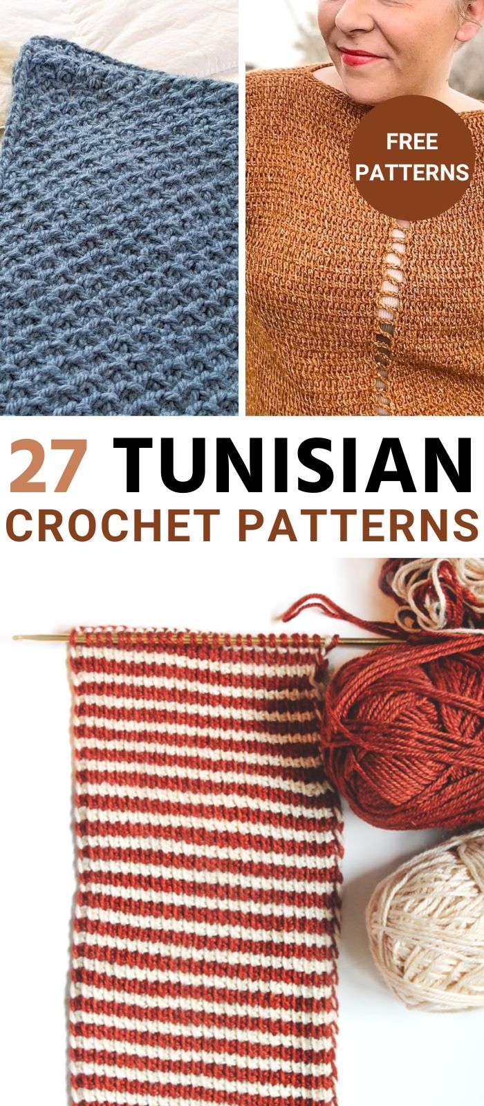 28 Simple And Free Tunisian Crochet Patterns Easy Crochet Patterns