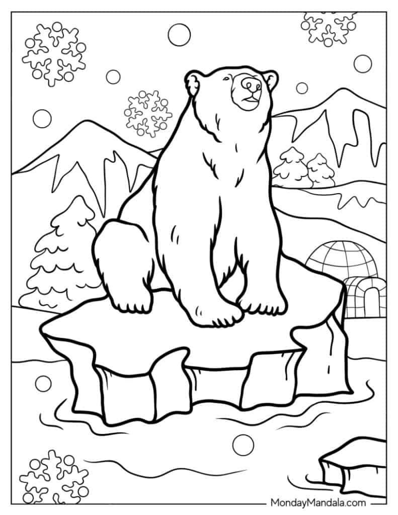29 Polar Bear Coloring Pages Free PDF Printables 29 Polar Bear Coloring Pages Free PDF Printables