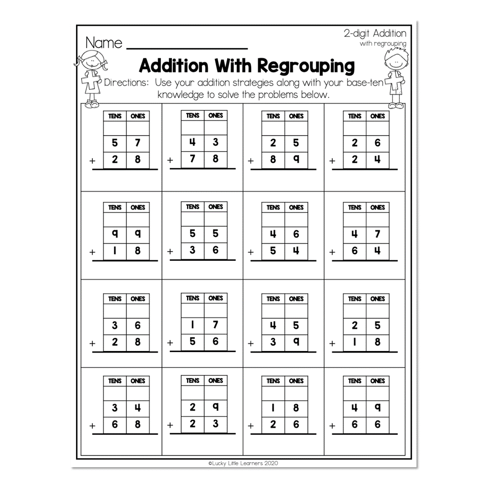 2nd Grade Math Worksheets 2 Digit Addition With Regrouping Worksheets Library 2nd Grade Math Worksheets 2 Digit Addition With Regrouping Worksheets Library