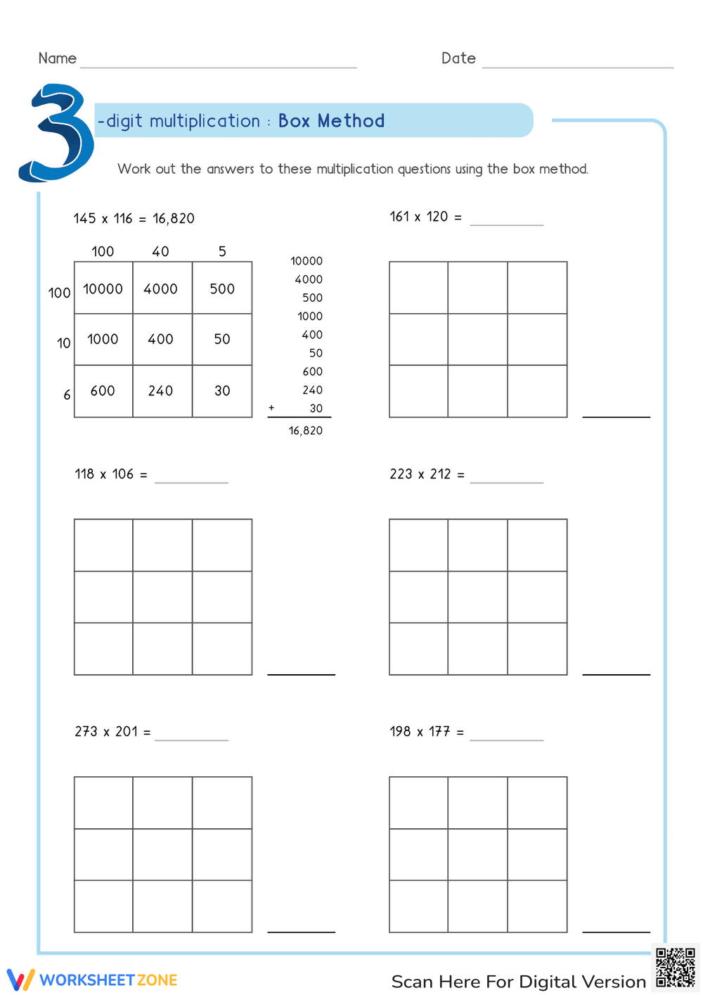 box method multiplication worksheet box method multiplication worksheet