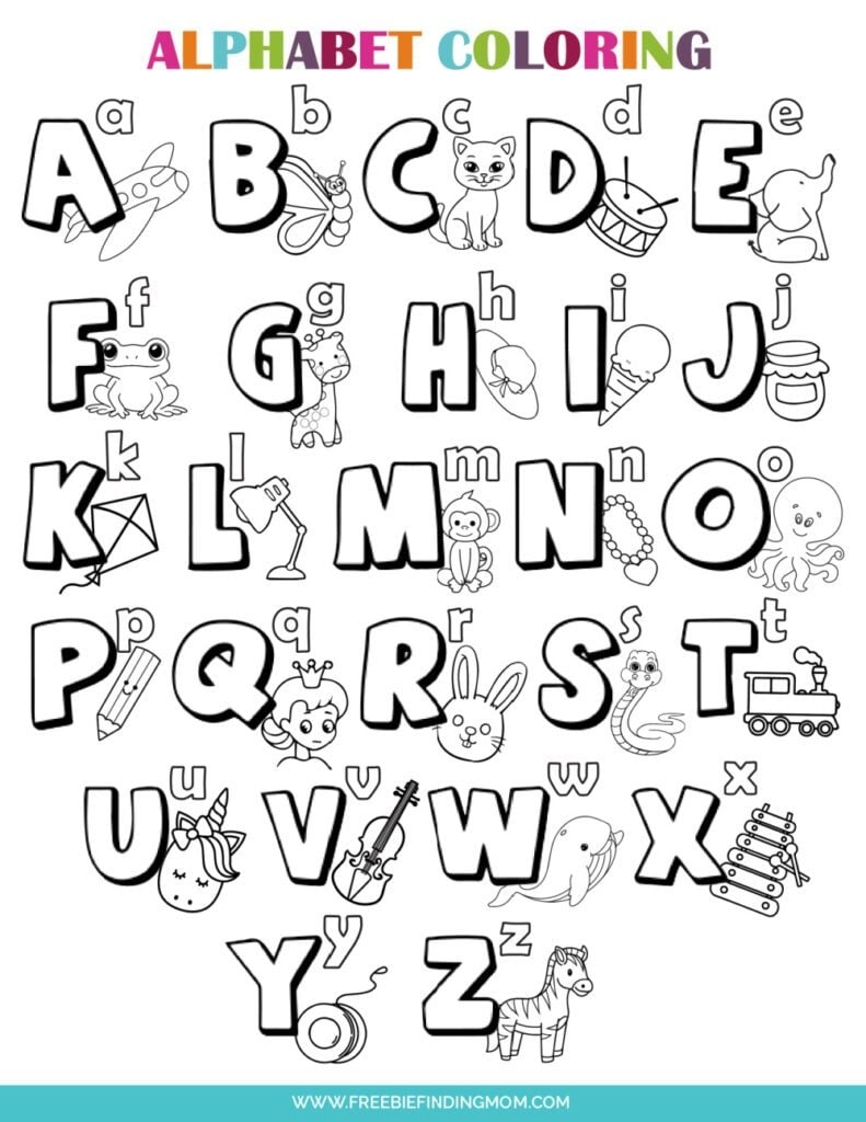 printable alphabet coloring pages printable alphabet coloring pages