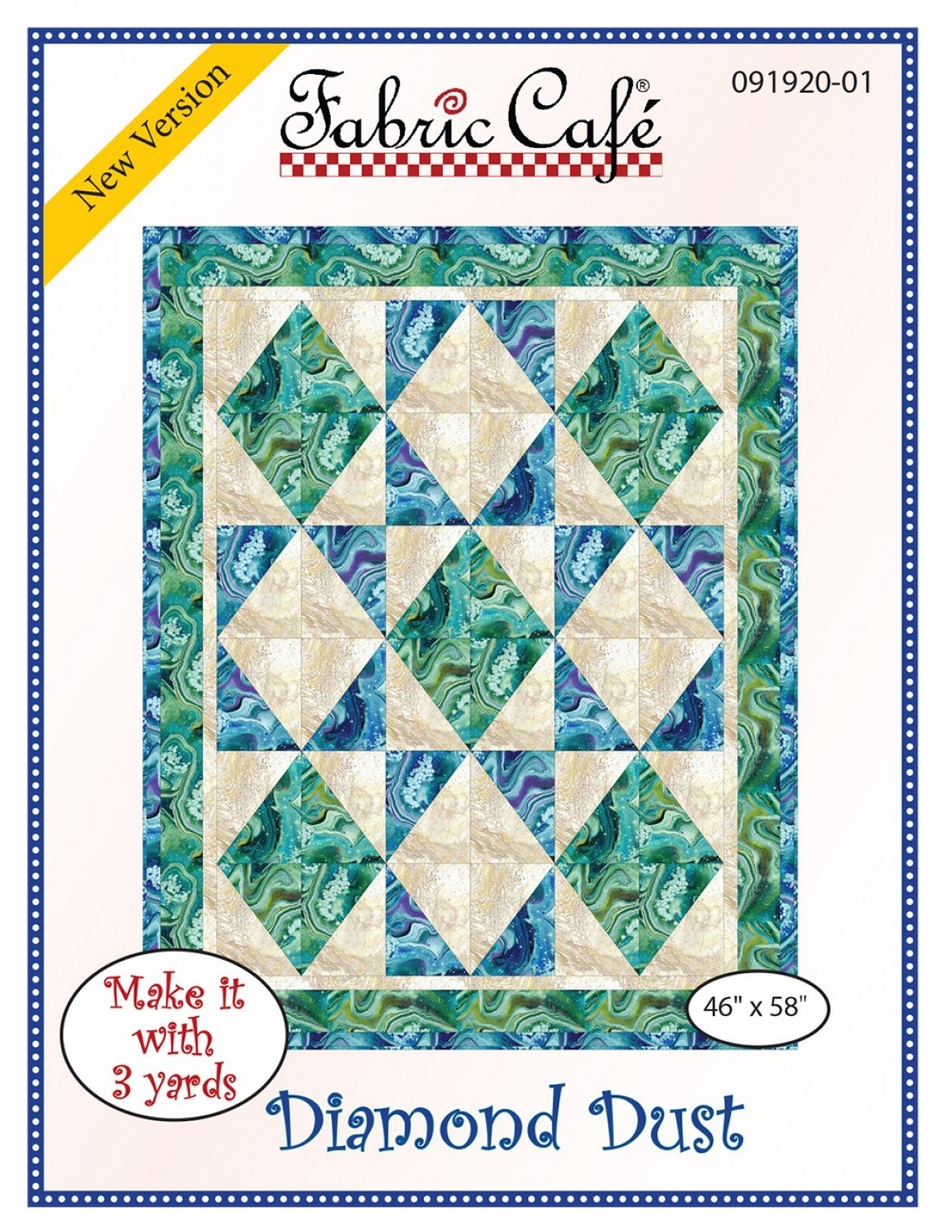 3 Yard Quilt Pattern Diamond Dust 850029306542