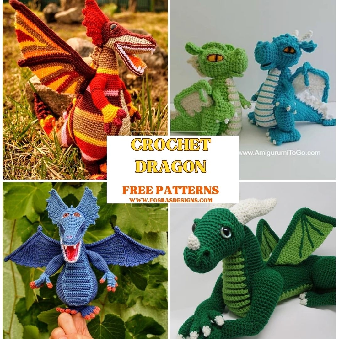 free crochet dragon pattern