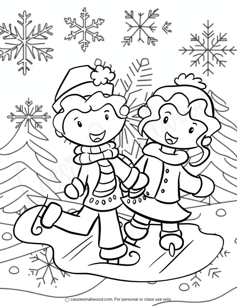 30 CUTE Winter Coloring Pages FREE Printables Cassie Smallwood