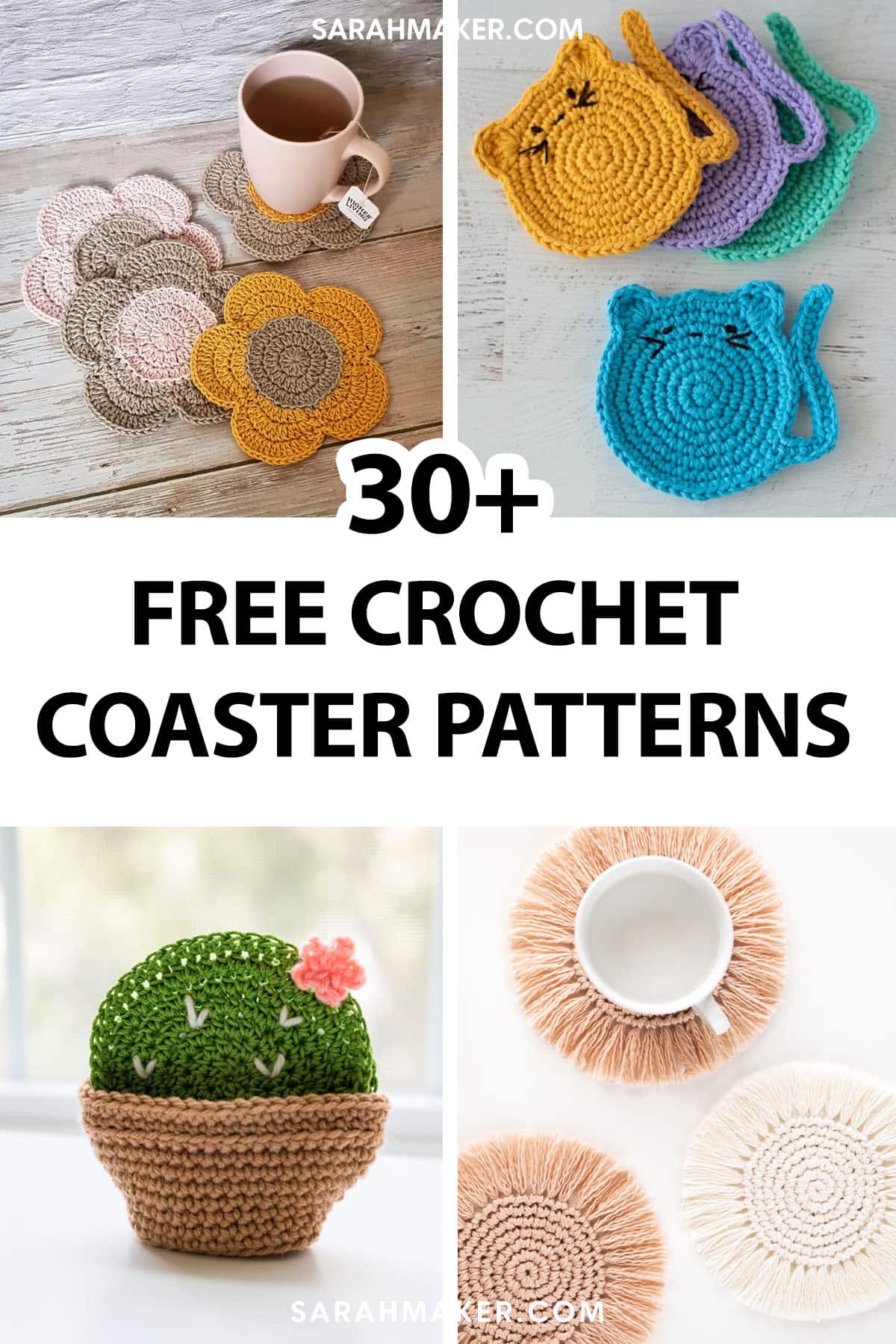 30 Free Crochet Coaster Patterns Sarah Maker 30 Free Crochet Coaster Patterns Sarah Maker