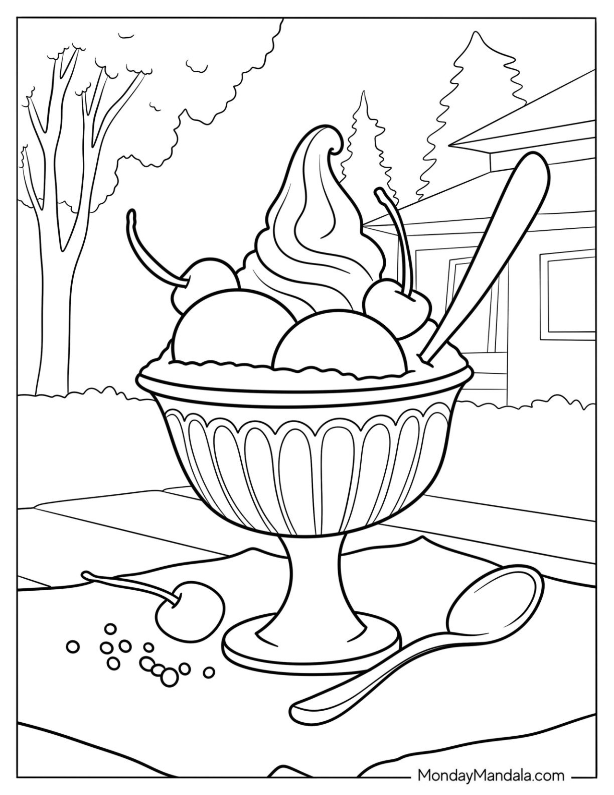 ice cream coloring pages printable