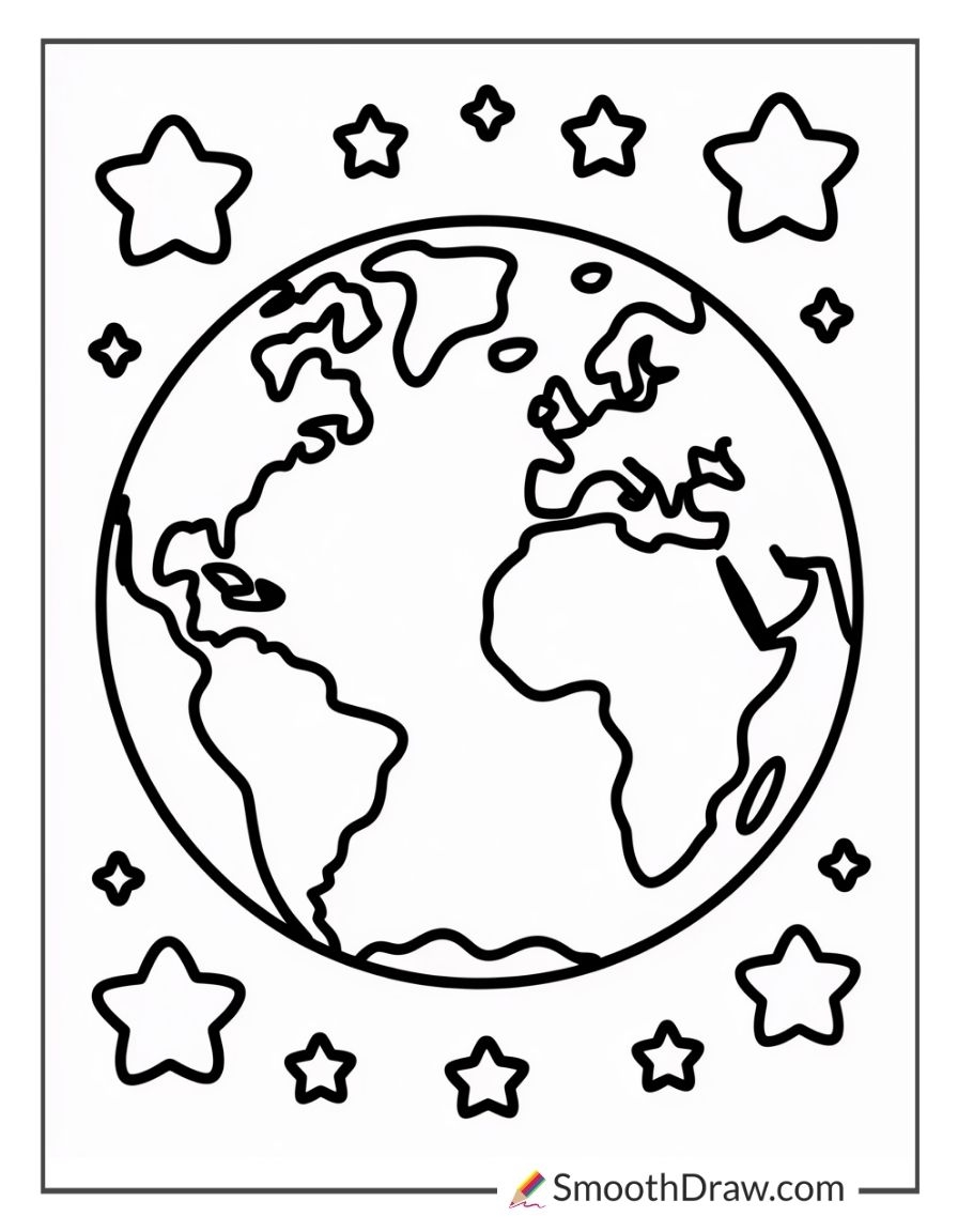coloring page of the earth coloring page of the earth