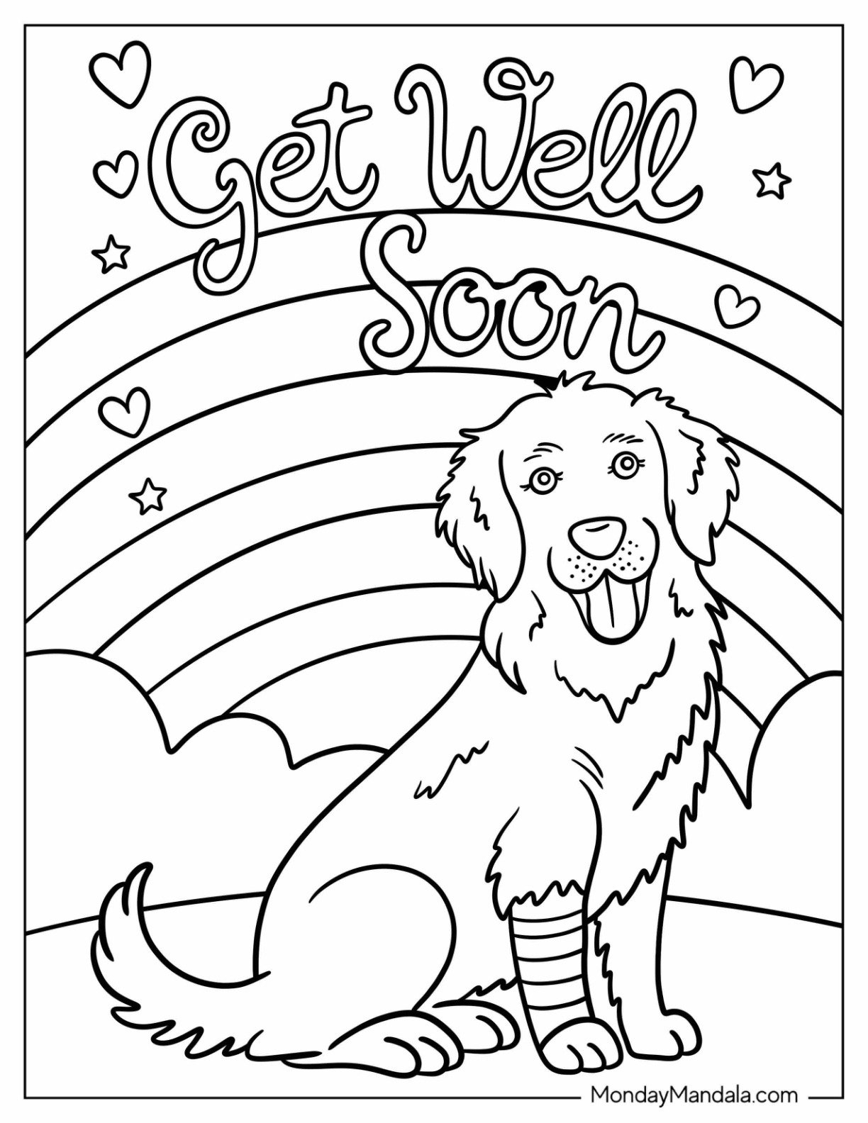 34 Get Well Soon Coloring Pages Free PDF Printables 